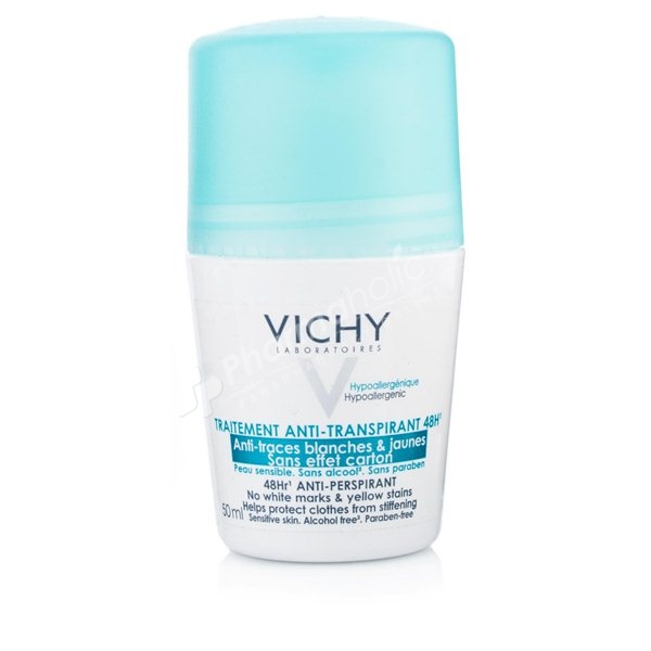 Vichy Deodorant 48 Hour No Trace Anti-Perspirant Roll On -50ml- Vichy Deodorant 48 Hour No Trace Anti-Perspirant Roll On -50ml-