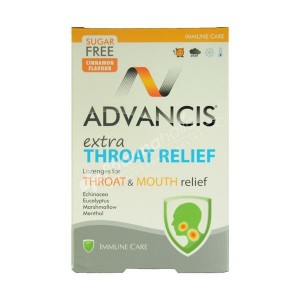 Advancis Extra Throat Relief Cinnamon Flavour