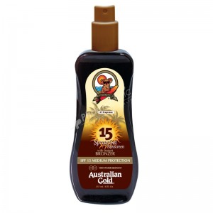 Australian Gold Spray Gel Sunscreen with Instant Bronzer SPF15