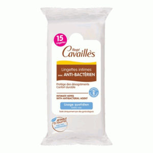 Roge Cavailles Intimate Wipes with Antibacterial 15 Wipes