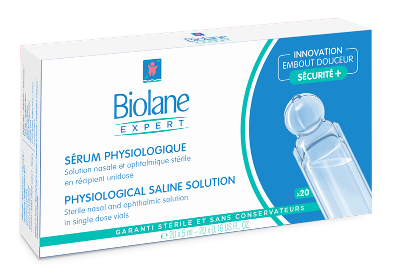 Sérum Physiologique Bébé Embout Sécurité+ Hygiène Nasale et Oculaire BIOLANE  : les 30 unidoses de 5mL à Prix Carrefour